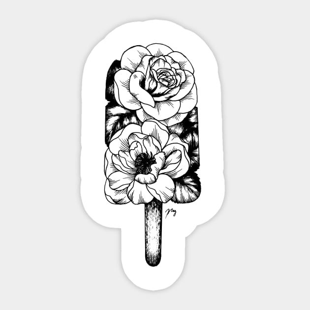 Floral Popsicle III (Rose & Peony) Sticker by Akbaly